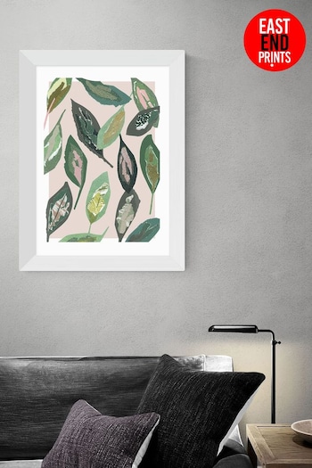 East End Prints Green Muted Collage Foliage Leaves by Katy Welsh (581243) | £45 - £120