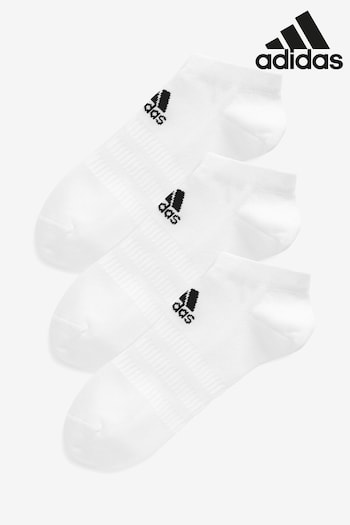 adidas White Low Trainer Socks 3 Pack Adult (581498) | £9 - £10