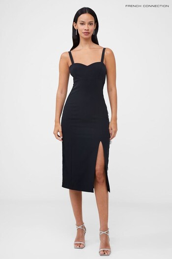 French Connection Echo Crepe Black Dress (581569) | £95