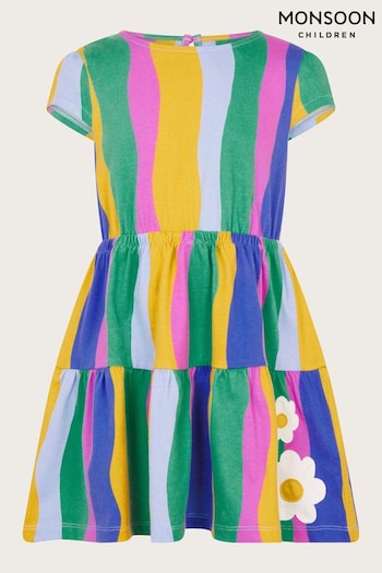 Monsoon Wavy Stripe Tiered Dress (581631) | £25 - £30