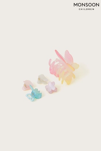 Monsoon Pink Dreamy Butterfly Claw Clips 5 Pack (581668) | £10