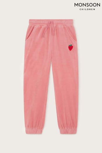 Monsoon Pink Velour Joggers (581701) | £23 - £27