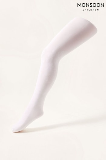 Monsoon Butterfly Glitter Baroque White Tights (581716) | £9 - £10