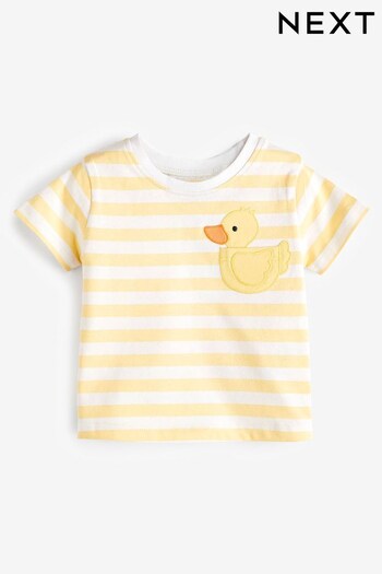 Yellow Stripe Short Sleeve Duck T-Shirt (3mths-7yrs) (581804) | £4.50 - £6.50