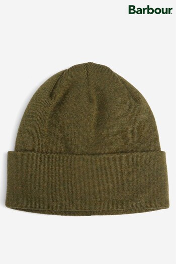 Barbour® Olive Green Healey Beanie Hat (582035) | £25