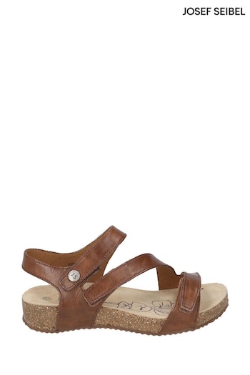 Josef Seibel Brown Tonga 25 Triple Strap Sandals (582083) | £80