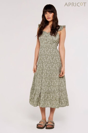 Apricot Green Printed Strappy Midi Dress (582093) | £36