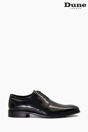 Dune London Sheath Black Laser Detail Derby Shoes (582356) | £130