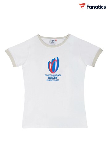 Fanatics White Rugby World Cup 2023 Logo T-Shirt Womens (582462) | £20