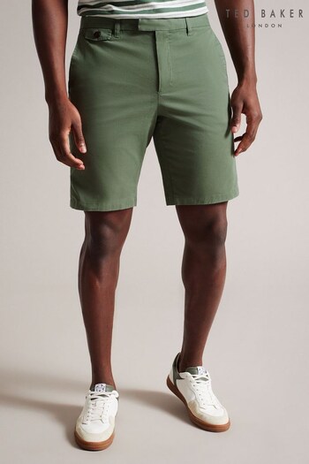 Ted Baker Green Ashfrd Olive Chino Shorts Snowgrass (582524) | £70