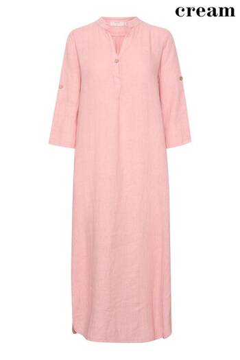 Cream Pink Bellis Midi Kaftan Dress (582526) | £80