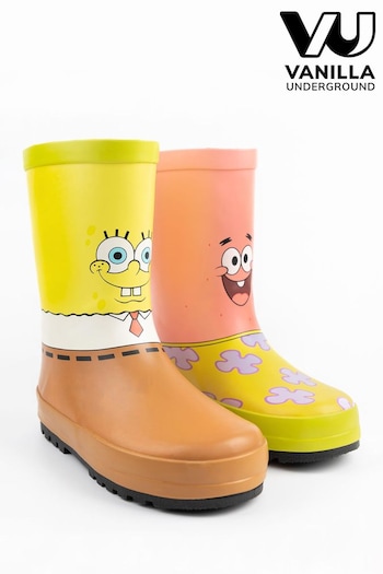 Vanilla Underground Yellow SpongeBob SquarePants Unisex Kids Patrick Wellington Boots without Handles (582752) | £22