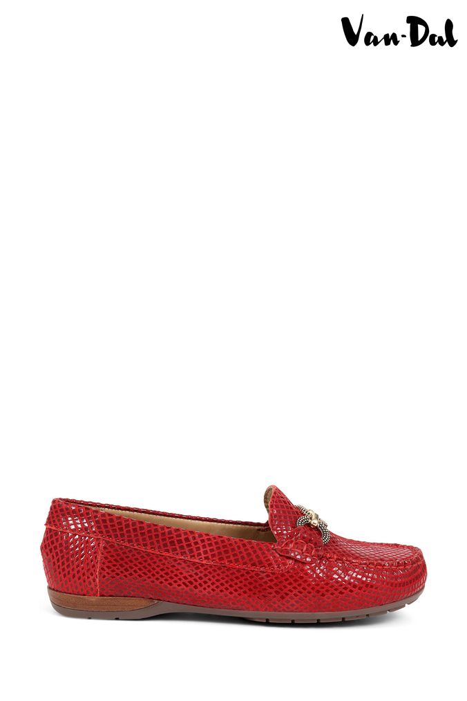 Ladies red cheap loafers uk