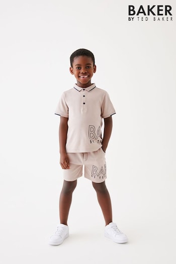 Baker by Ted Baker Stone Polo Shirt and Short Set (582912) | £36 - £43