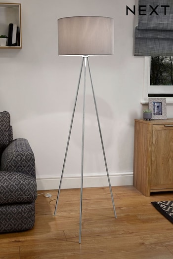 Chrome Mila Tripod Floor Lamp (582929) | £70
