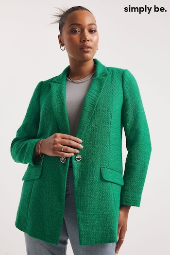 Simply Be Green Boucle Blazer (582970) | £60