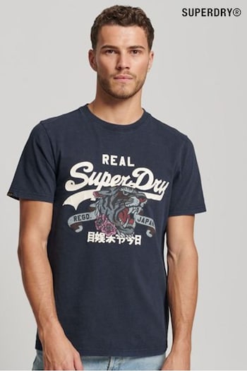 Superdry Navy Blue Vintage Logo Narrative T-Shirt (583349) | £27