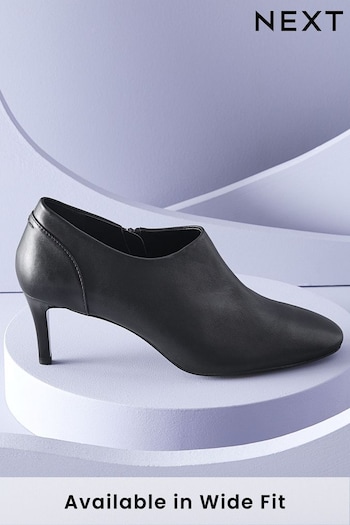 Black Leather Forever Comfort® With Motionflex Stiletto Town Shoes (583470) | £58