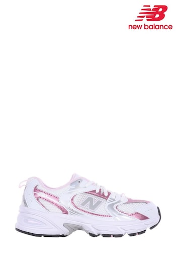 New Balance White/Pink las 530 Trainers (584003) | £75