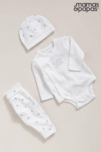 Mamas & Papas White My First Outfit Set 3 Piece (584012) | £25