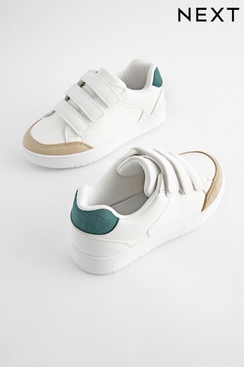 White Three Strap Touch And Close Trainers (584076) | £20 - £27