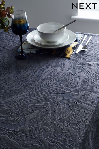 Navy Marble Tablecloth (584748) | £30 - £38