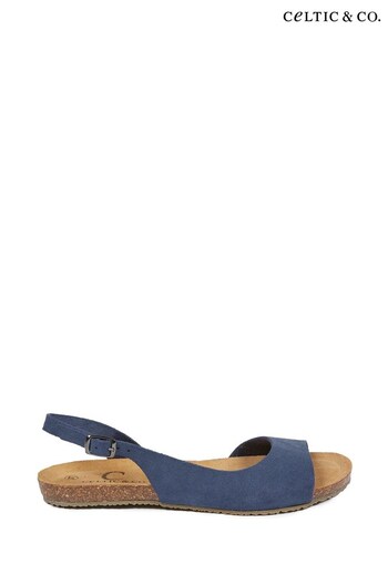 Celtic & Co. Blue Sling Back Flat Sandals Jasny (585040) | £50