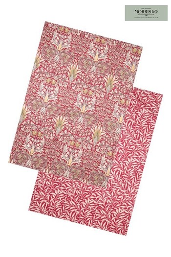 Morris & Co. Red Snakeshead Set of 2 Tea Towels (585201) | £30