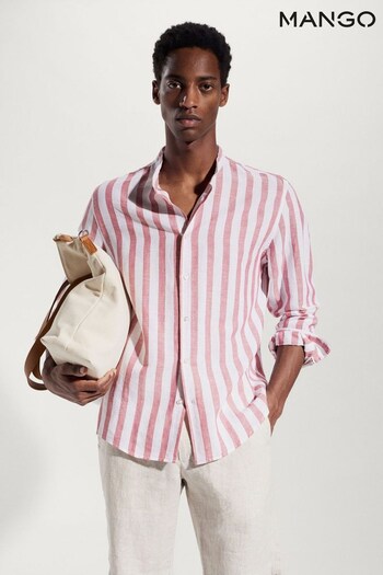 Mango Regular-Fit Striped Linen Shirt (585304) | £50