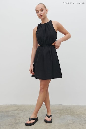 Pretty Lavish Black Melody Cut Out Mini Dress (585393) | £55
