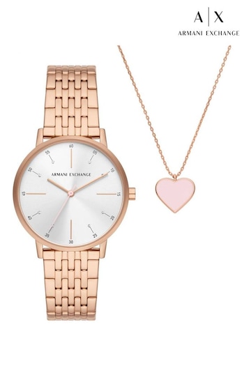 Armani Exchange Ladies Pink Watch (585495) | £199