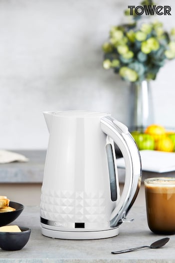 Tower White Solitaire 1.5L 3KW Kettle (585507) | £30