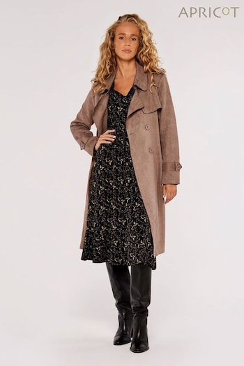 Apricot Brown Double Breasted Trench Coat (585645) | £69