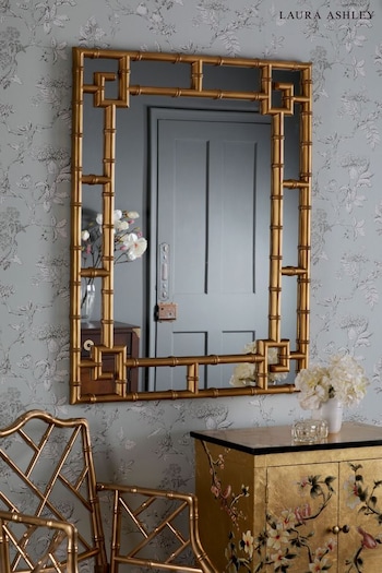 Laura Ashley Gold Shawford Gold Bamboo Mirror (585666) | £325