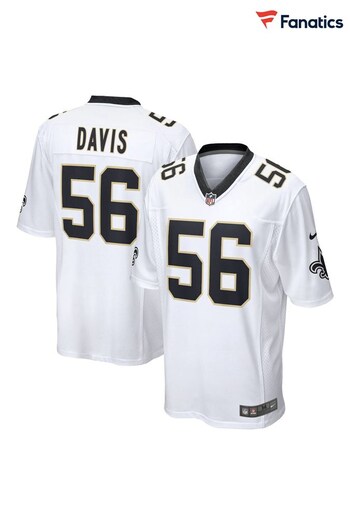 Nike White New Orleans Saints Game Road Jersey - Demario Davis (585677) | £90