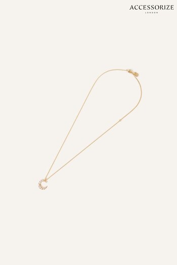 Accessorize 14ct Gold Tone Celestial Sparkle Necklace (586181) | £22