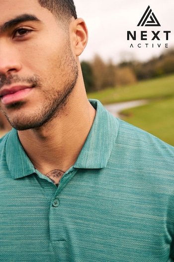 Teal Blue Active Mesh Golf Polo Shirt (586318) | £20