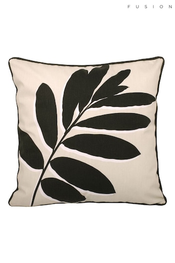 Fusion Natural Leaf Print Outdoor Cushion (586550) | £17