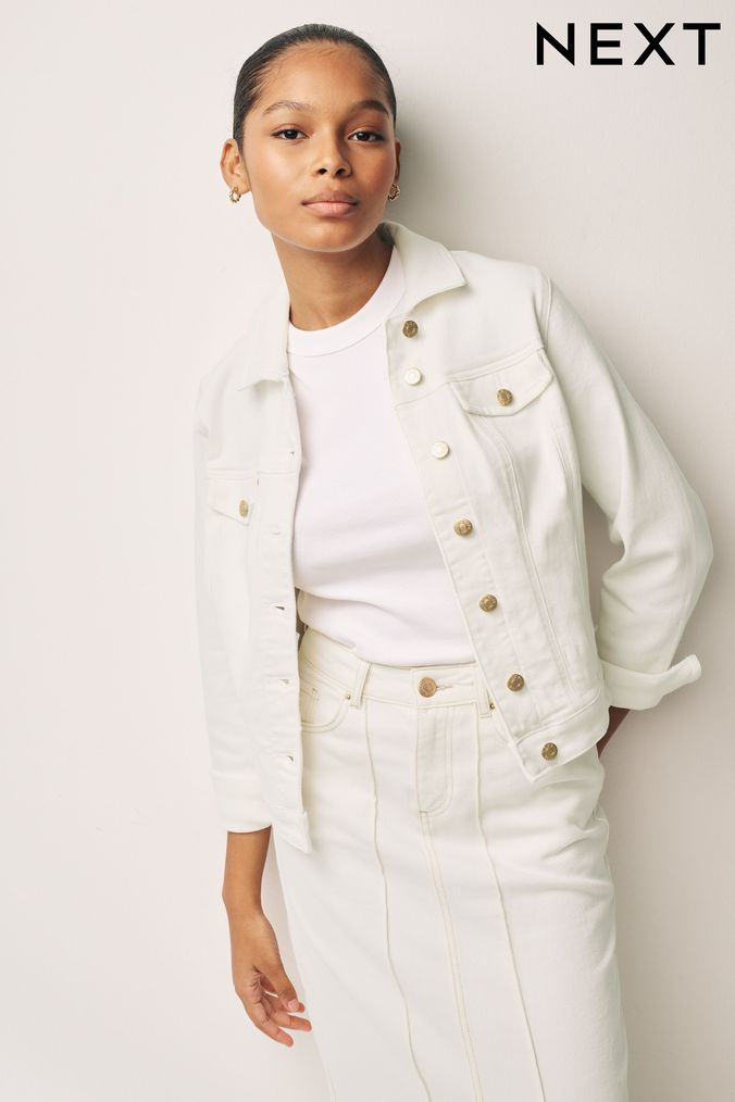 Short white jacket womens hotsell