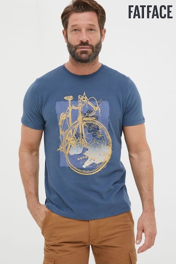 FatFace Blue Bike Map T-Shirt (586722) | £28