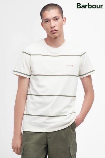 Barbour® White Barbour® Dart Stripe T-Shirt (586811) | £50