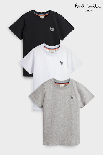 Paul Smith Junior Footbed Signature T-Shirts Set 3 Pack (587154) | £32