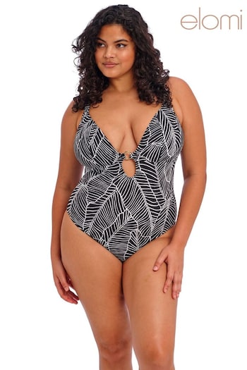 Elomi Black Kata Beach Non Wired Plunge Swimsuit (587275) | £74