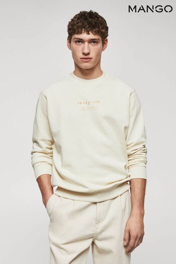 Mango Cream Text Sweatshirt (587323) | £50