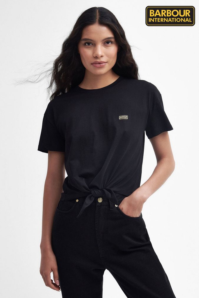 Barbour t shirt womens Black deals