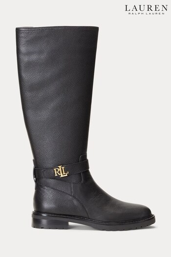 Lauren Ralph Lauren Hallee Tumbled Leather Tall Boot (587664) | £269