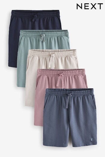 Green/Blue/Pink Lightweight distressed Shorts 5 Pack (587843) | £59