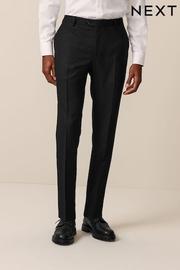 Black Slim Fit Textured Suit: Trousers (587923) | £35