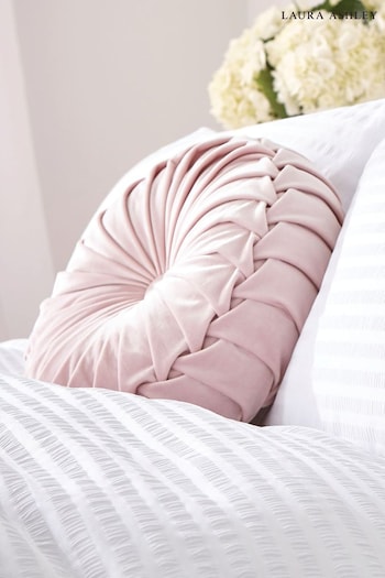 Laura Ashley Blush Pink Round Rosanna Cushion (588307) | £35