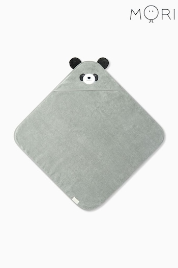 MORI Baby Grey Animal Panda Hooded Towel (588546) | £26